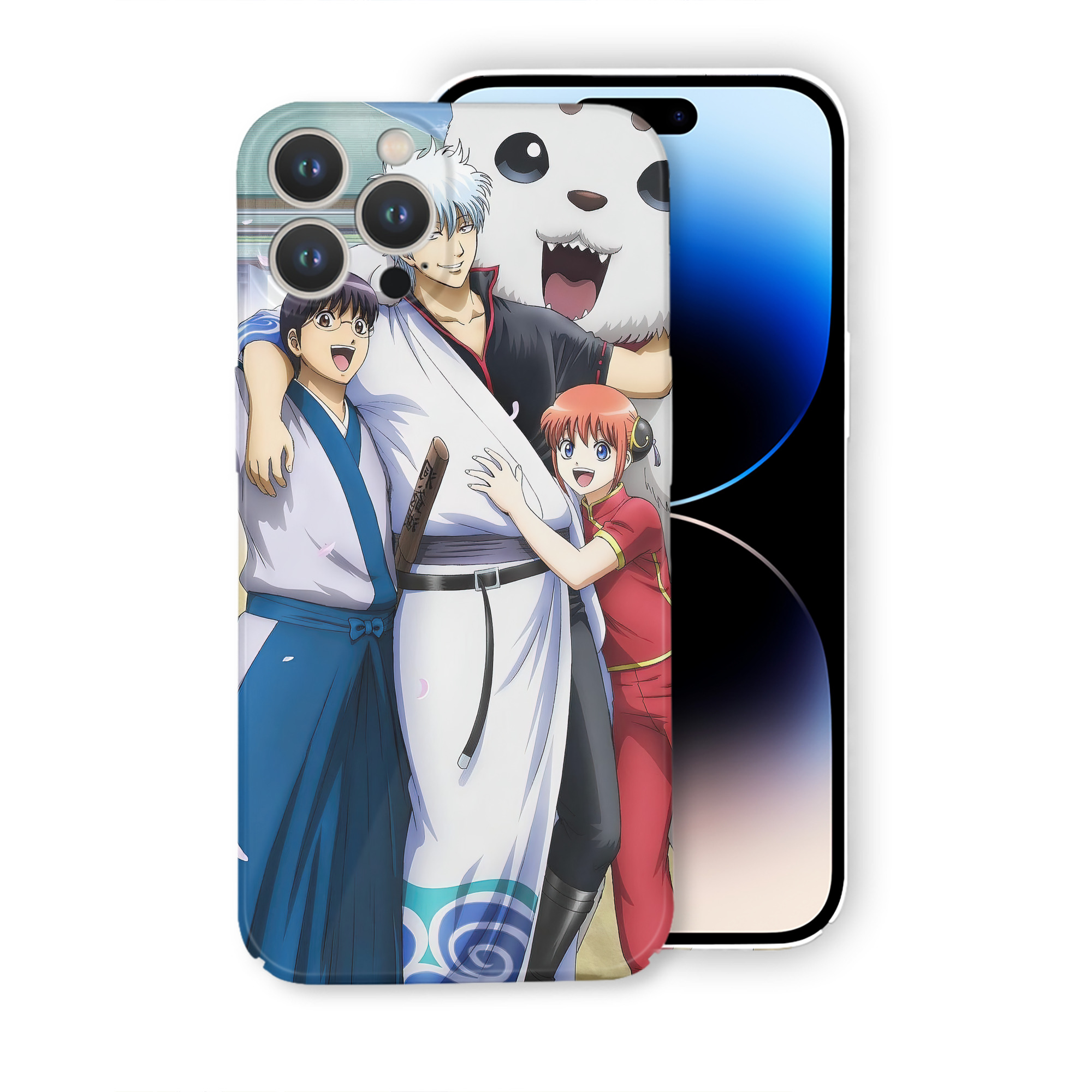 （画像用） ぎんたま 坂田銀時（さかたぎんとき） 神楽 志村新八（しむら しんぱち） GINTAMA Sakata Gintoki Kagura Shimura Shinpachi 【iPhone 14シリーズ対応】ハードケース